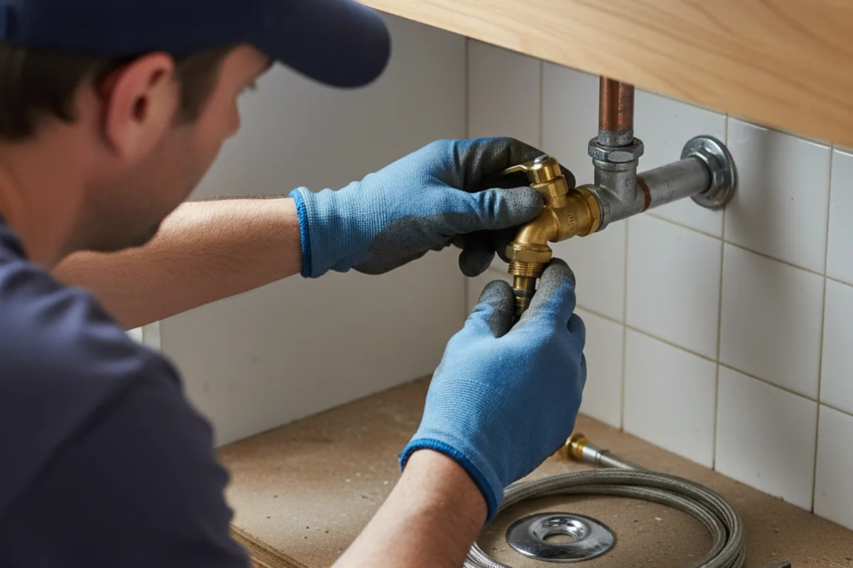Shutoff valve and fitting work during Emergency Plumbing in Sugar Grove